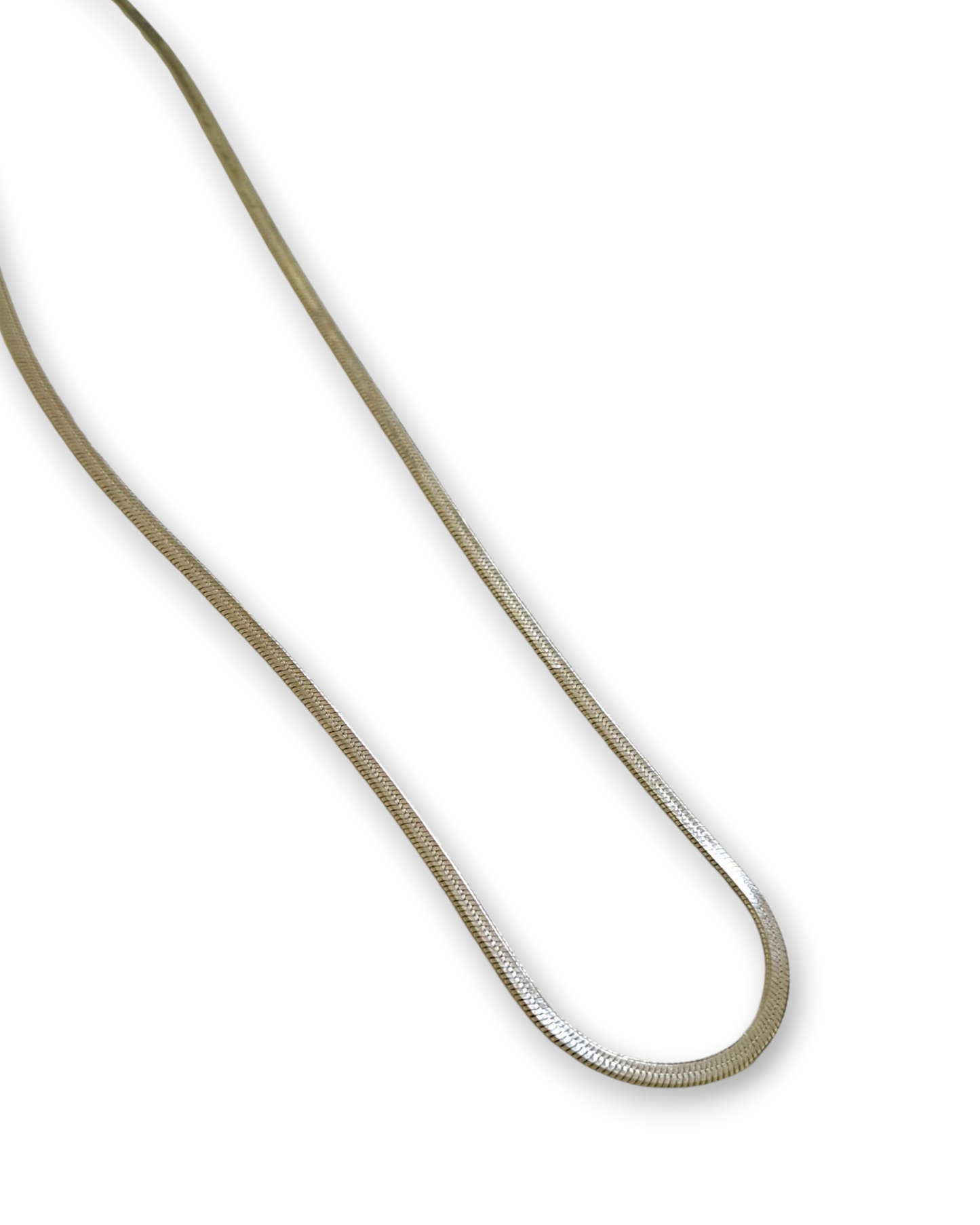 Collier ALICE - Mailles Plates En Acier Inoxydable Argenté