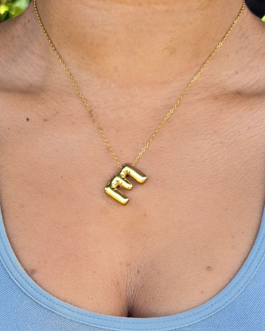 Collier Lettre HAILEY - Acier Inoxydable Doré