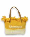 yellow Beach tote bag