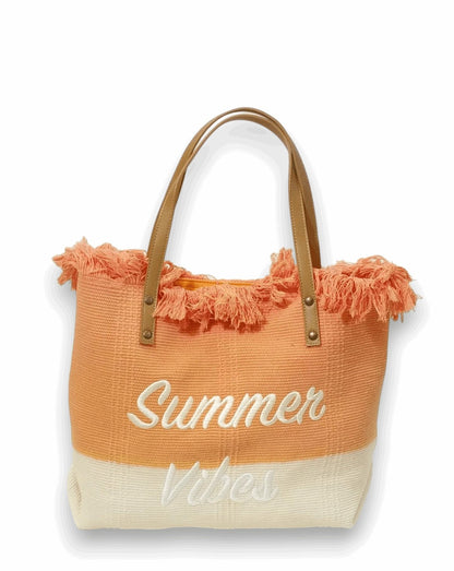 SAC CABAS PLAGE ORANGE - MY SWIMWEAR'S SHOP