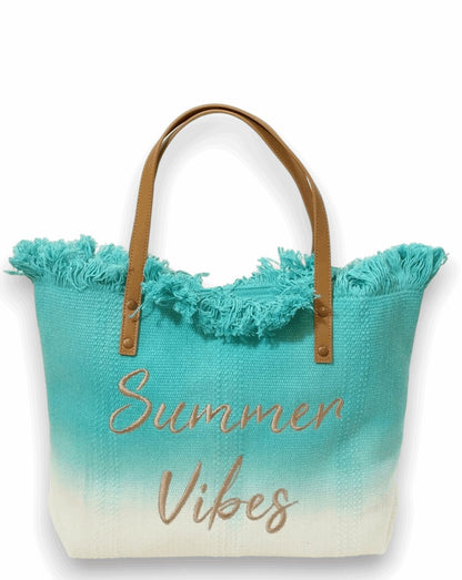 SAC CABAS PLAGE VERT D'EAU - MY SWIMWEAR'S SHOP